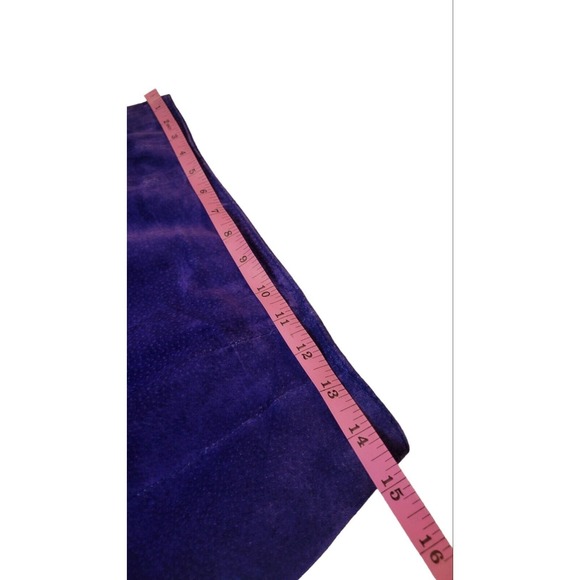 Vintage Women's WINLIT Purple Leather Suede Skirt Size 11/12‎ - Picture 6 of 9